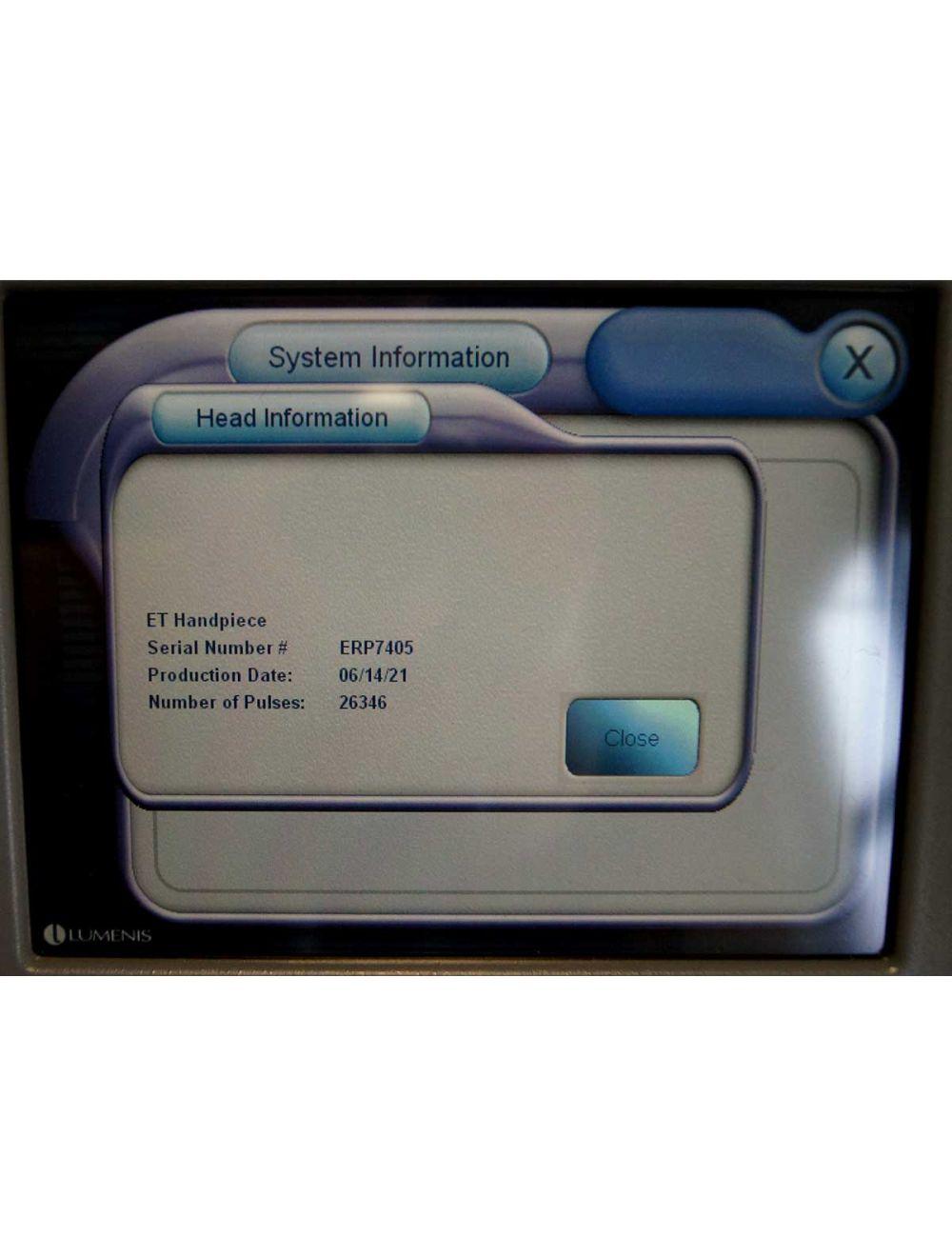 2021 Lumenis LightSheer Light Sheer Duet ET 805 Chill Tip Hair Removal Handpiece image 8