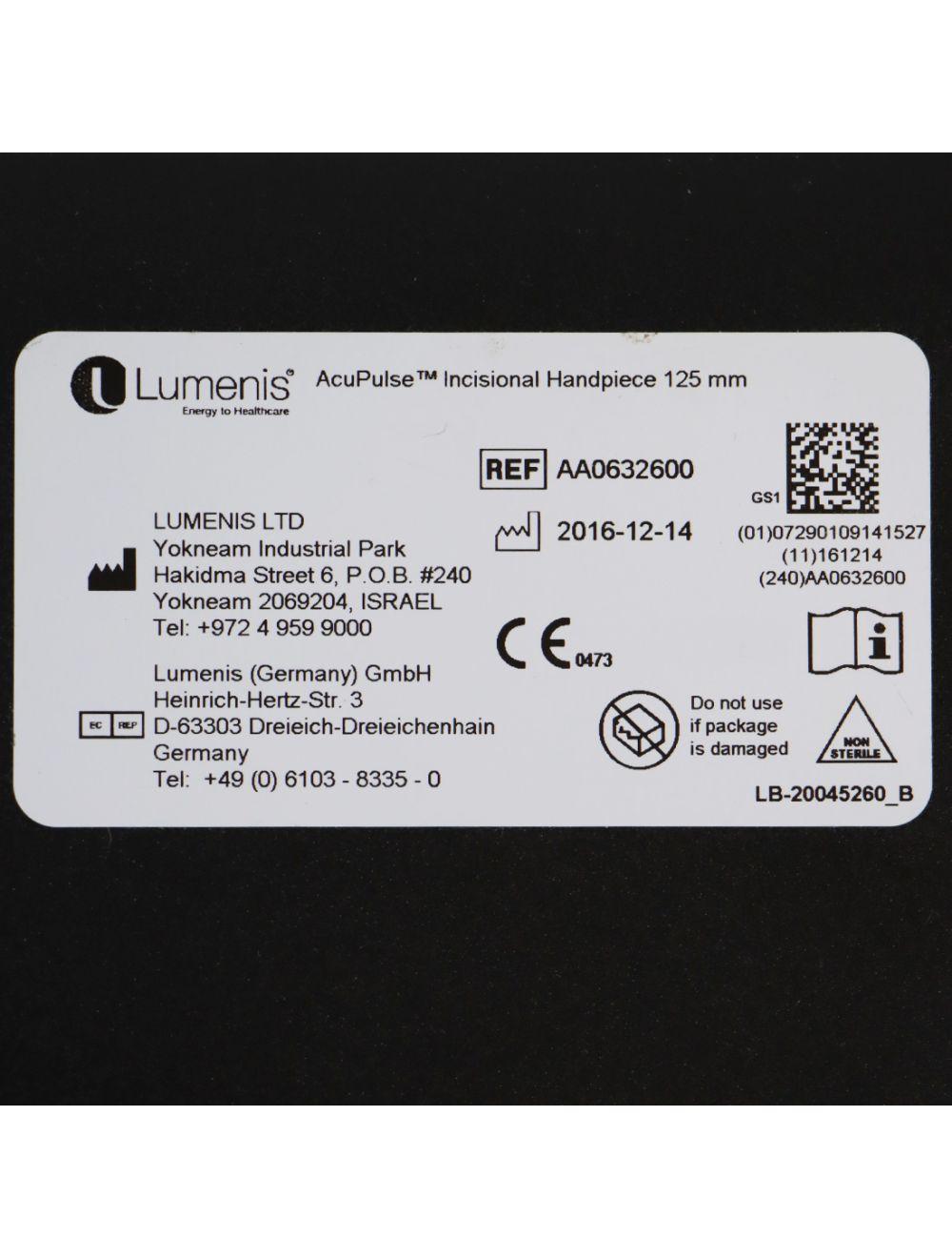 Lumenis AcuPulse Incisional Handpiece Set 125mm AA0632600 F-125 w/Distance Gauge image 9