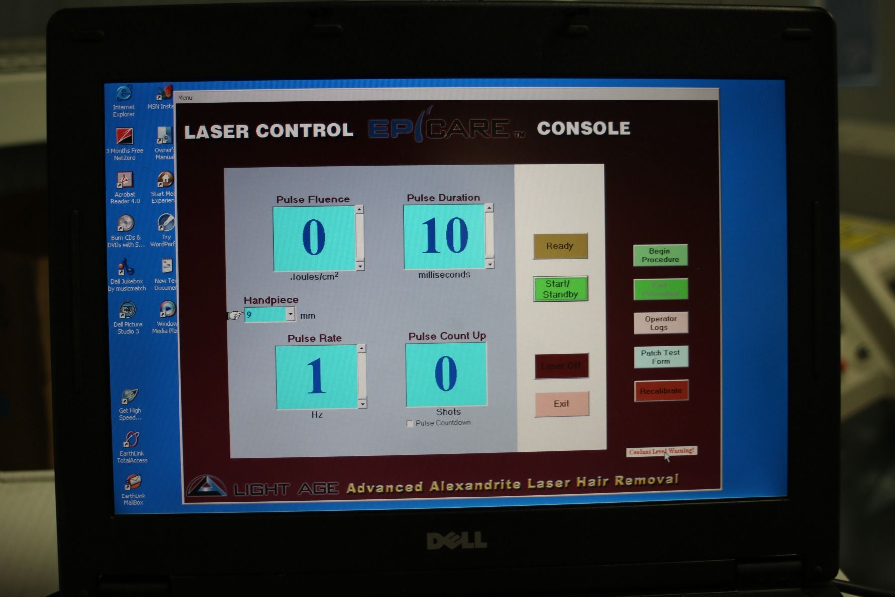 2006 Light Age EpiCare LP Alexandrite 755nm Laser Hair Removal System 501-LP
