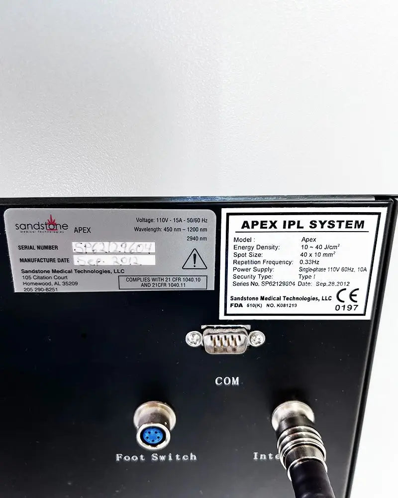 2012 Ellman SandStone Apex HR AR VR IPL Hair Acne Vascular Laser System