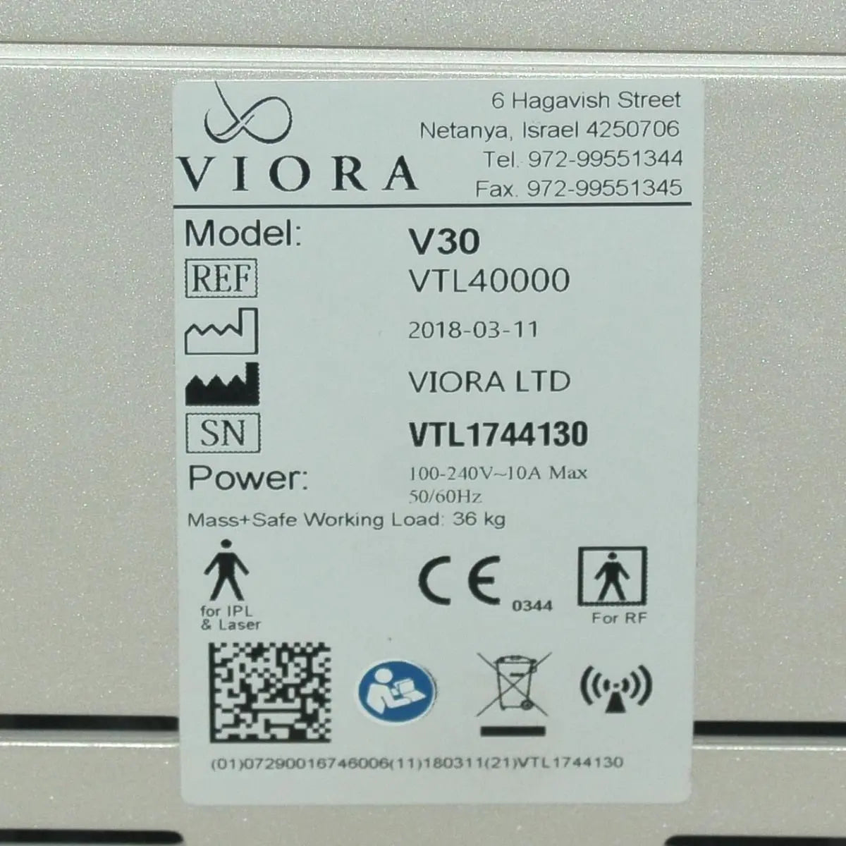 2018 Viora V30 RadioFrequency Skin Tightening Stretch Marks Resurfacing Ablation Sol International Medical