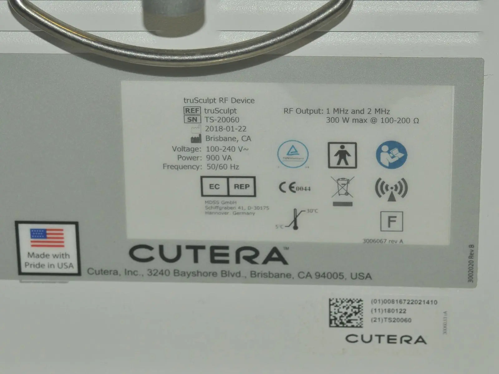 2018 Cutera truSculpt 3D RF Radio Frequency Body Sculpting Reduce Cellulite Fat