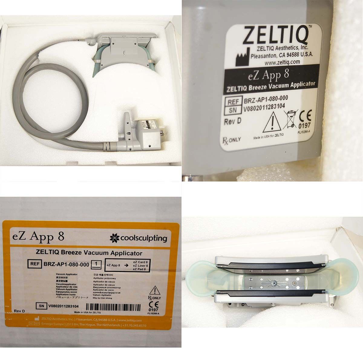 2011 Zeltiq CoolSculpting 塑身減脂系統（含 4 個塗抹器）