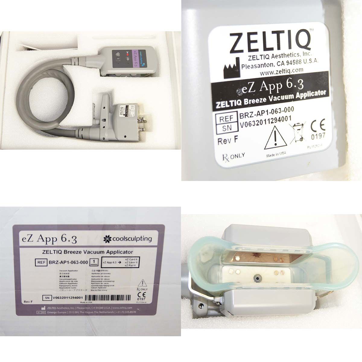 2011 Zeltiq CoolSculpting 塑身減脂系統（含 4 個塗抹器）