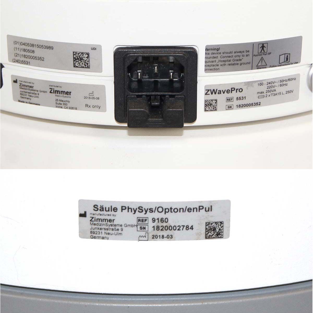 2016 Zimmer ZWave Pro Cellulite Treatment Body Contouring System 1.8mil Pulses 547k Pulses