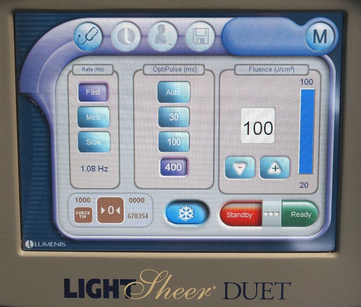 2009 Lumenis LightSheer Duet Laser ET HS 9x9mm 22x35mm Hair Removal Light Sheer