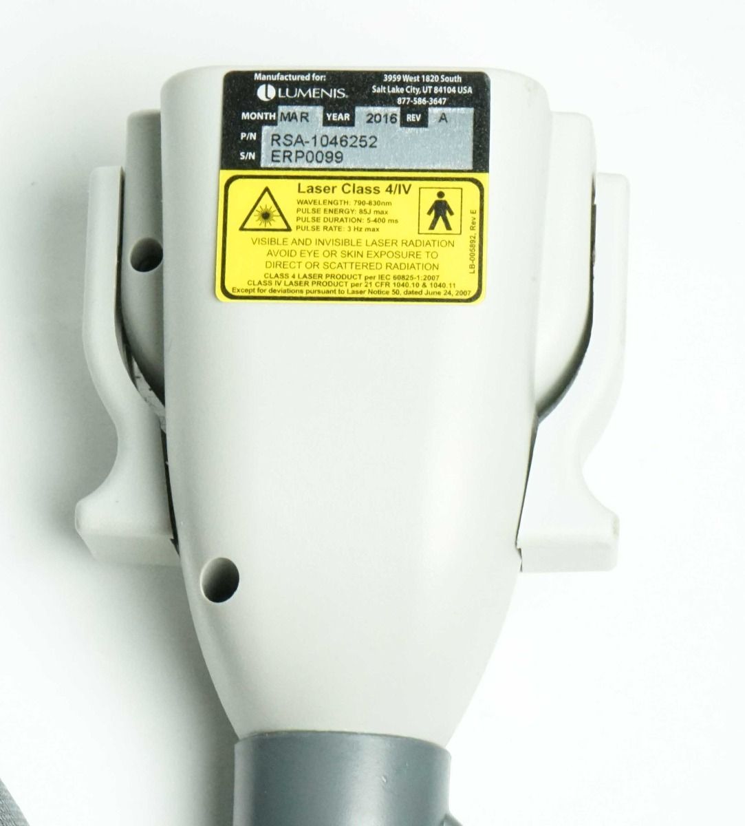 2009 Lumenis LightSheer Duet Laser ET HS 9x9mm 22x35mm Hair Removal Light Sheer