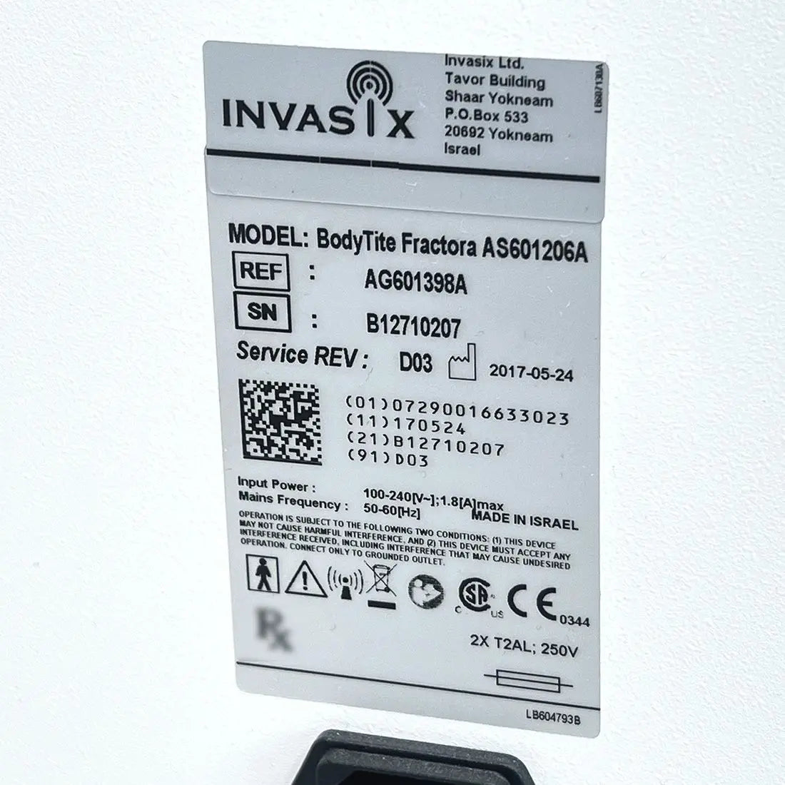 2017 Inmode Fractora Invasix BodyTite Fractional Microneedle Skin Tighten System