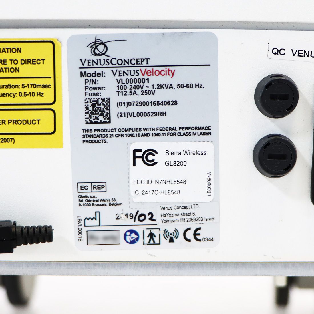 2019 VenusConcept Venus Velocity 800 nm Diode Hair Removal Laser Concept w/HP