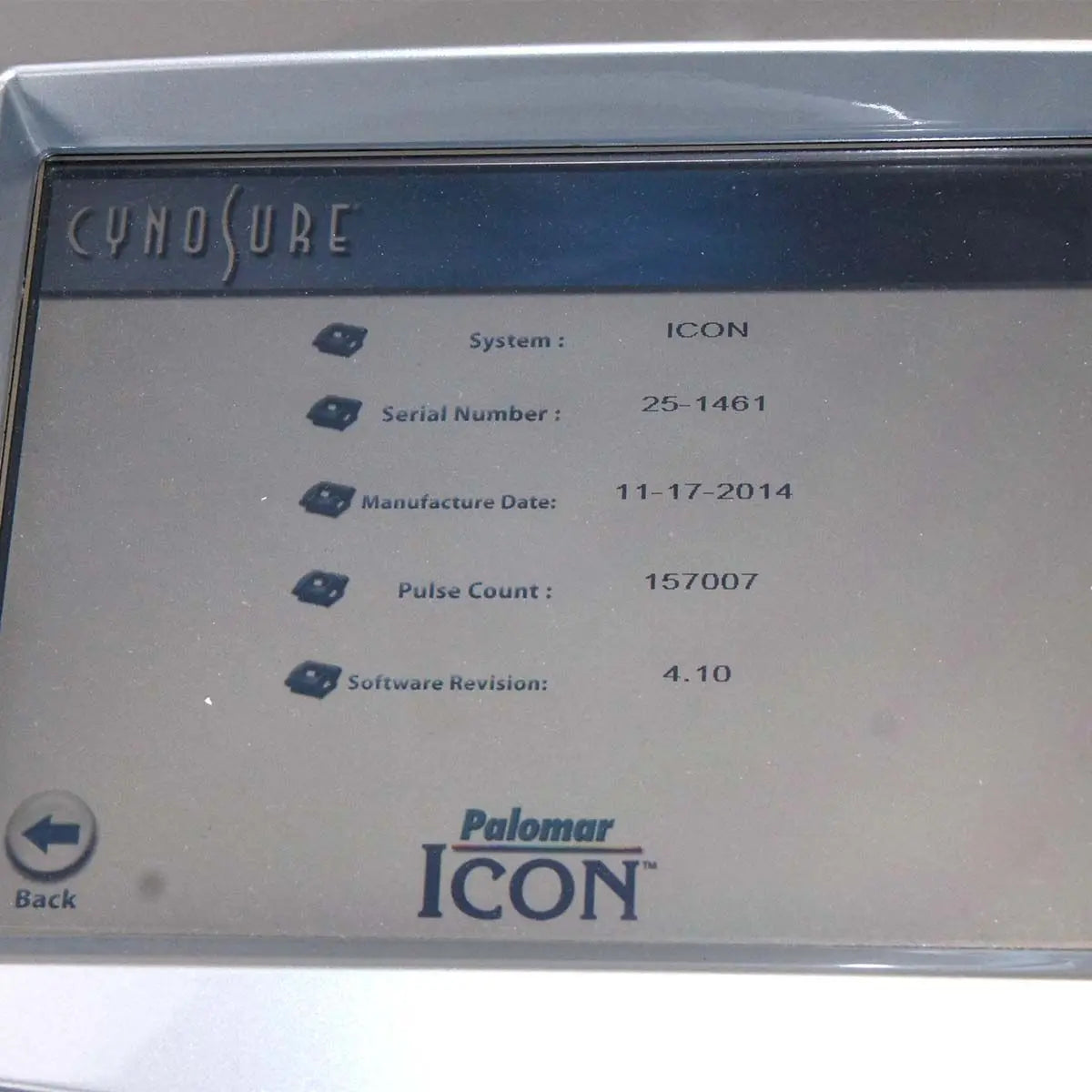 2014 Cynosure Palomar Icon IPL Laser Hair Removal Pigmented Lesions MaxR MaxYs Palomar