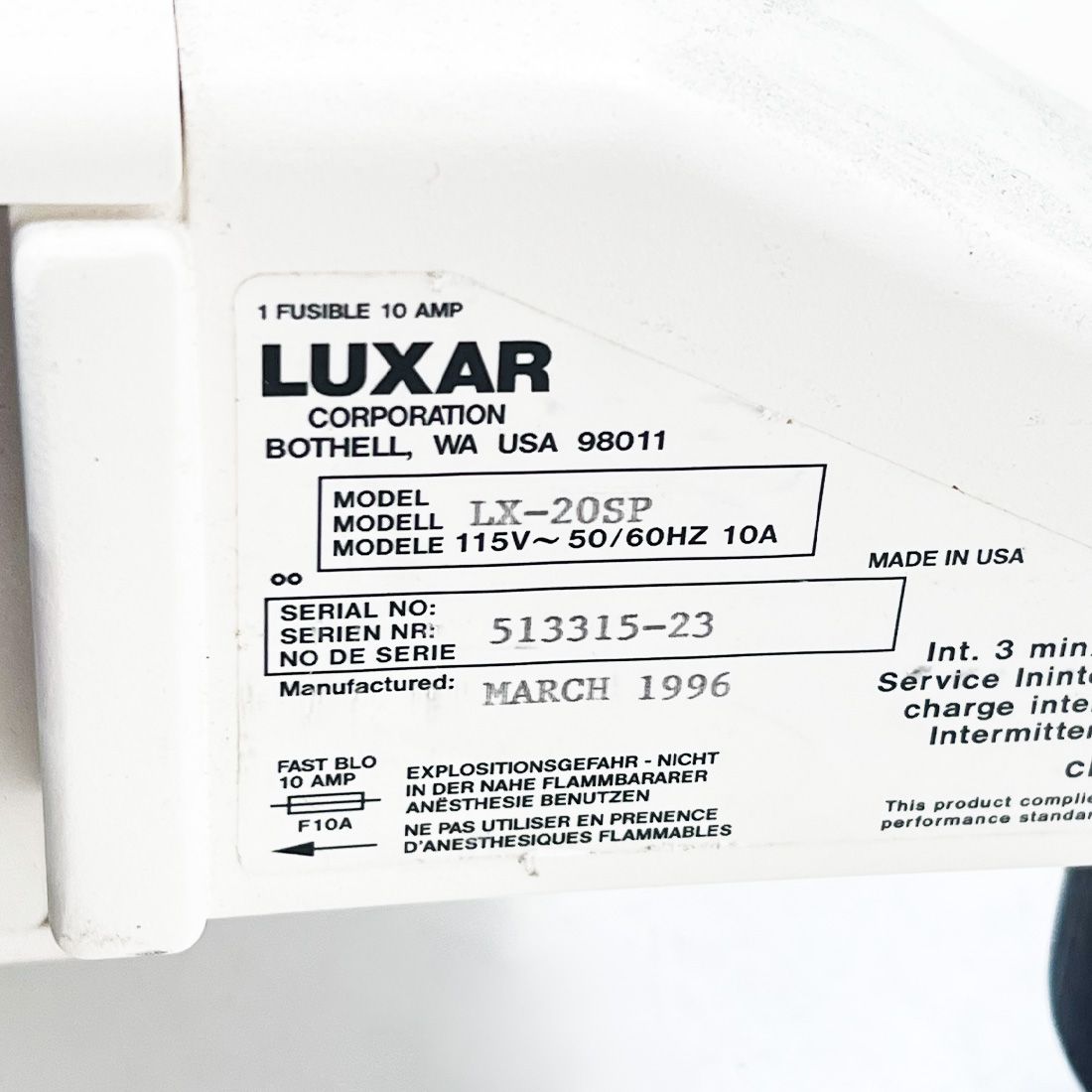 Luxar NovaPulse Lumenis CO2 Laser Dental Veterinary Laser LX-20SP AS-IS PARTS