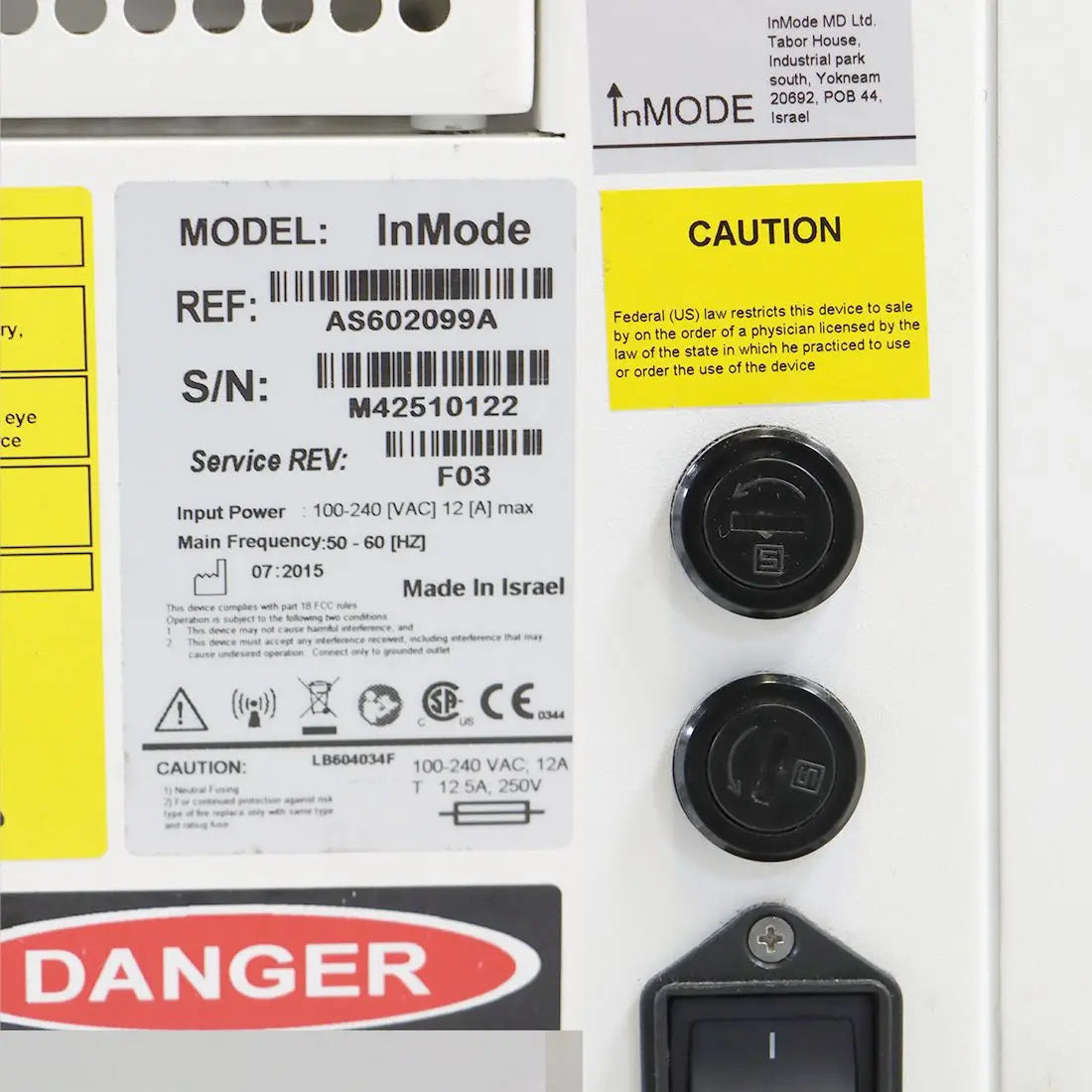 2015 InMode IPL Skin Rejuvenation Resurfacing Laser System w/ 5 HPs Lumecca InMode