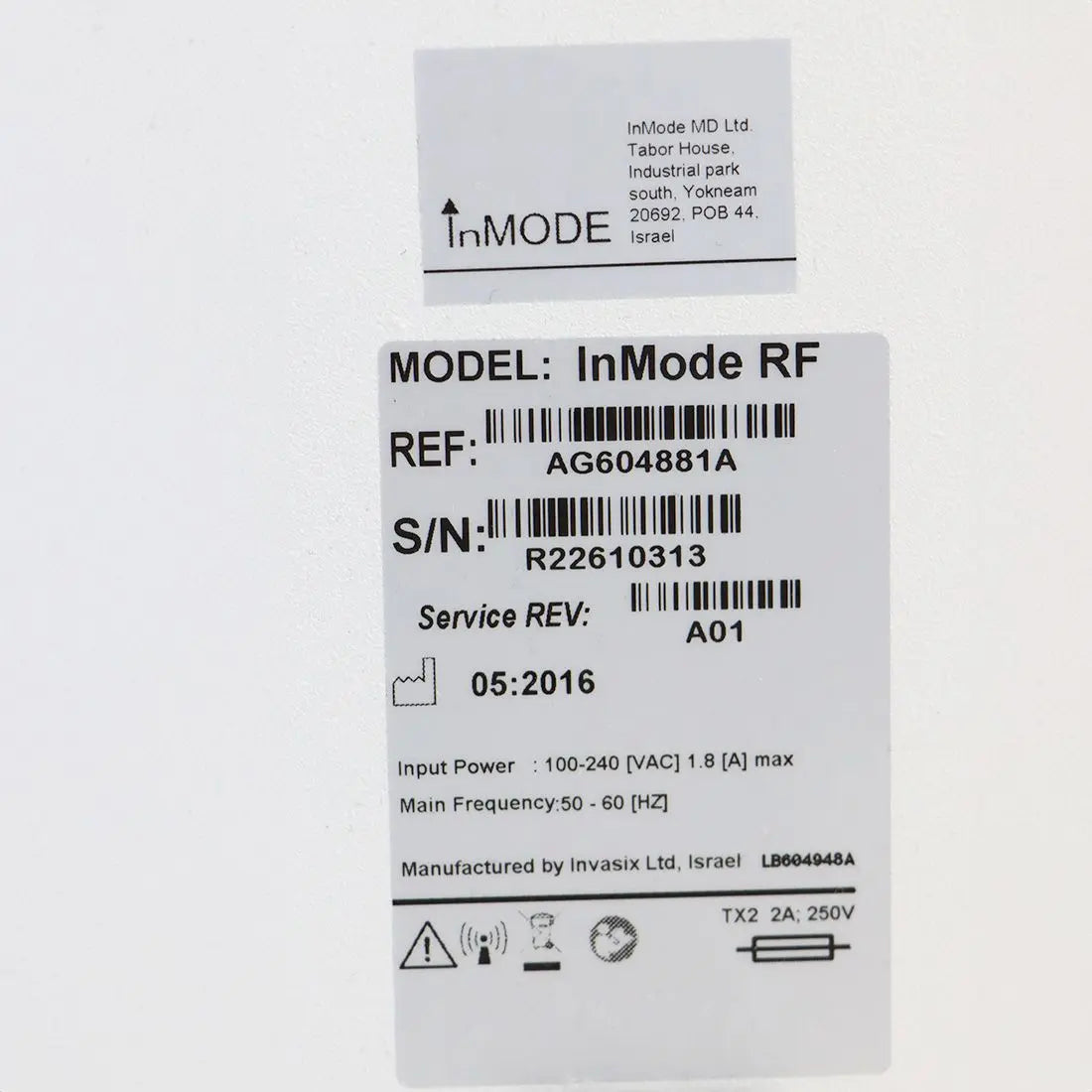 2016 Invasix InMode RF RadioFrequency MiniFX Cellulite Reduction Dimpled Skin InMode