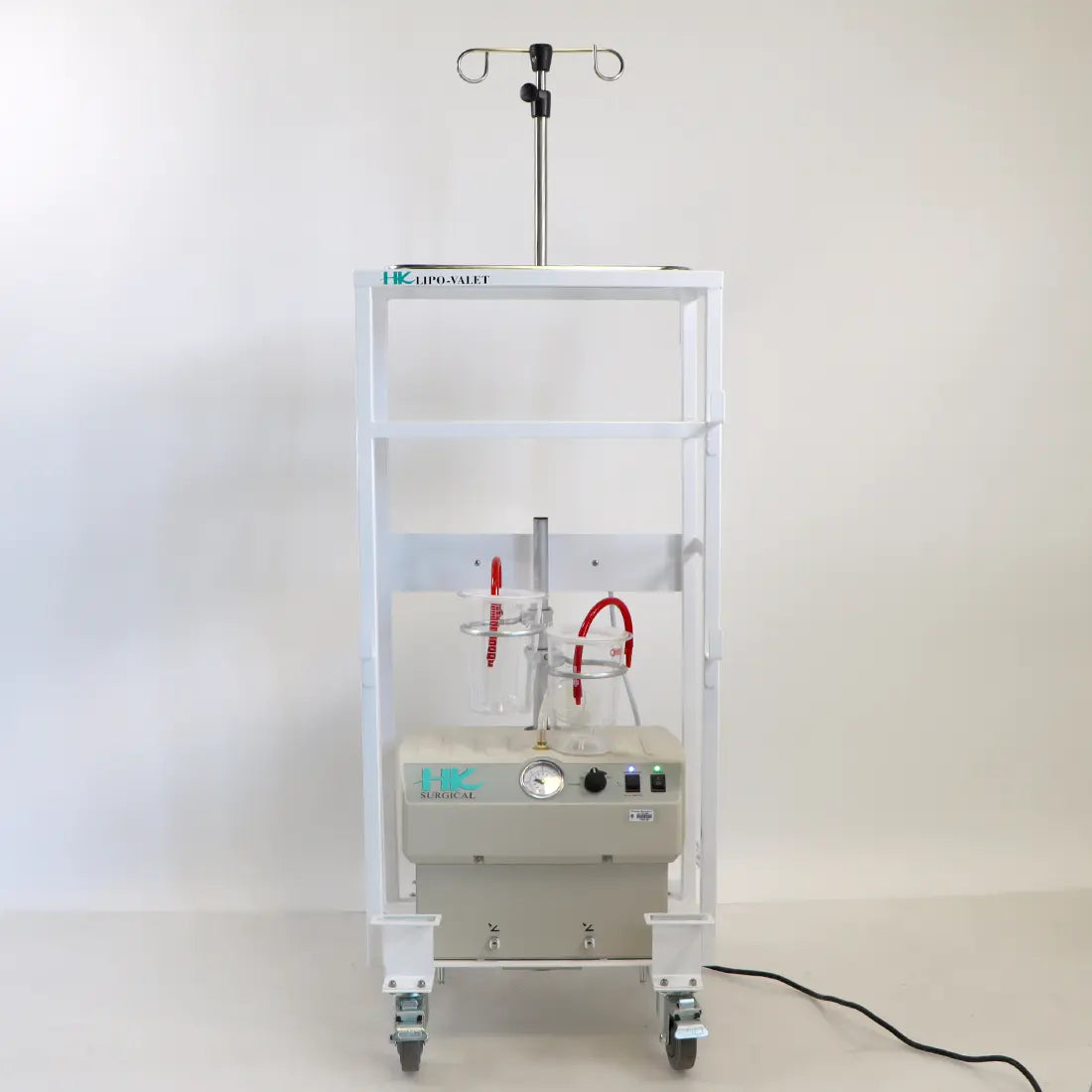HK Surgical Aspirator Pump AP-III 115V with Valet Cart 42in Tall Vacuum 85-LPM