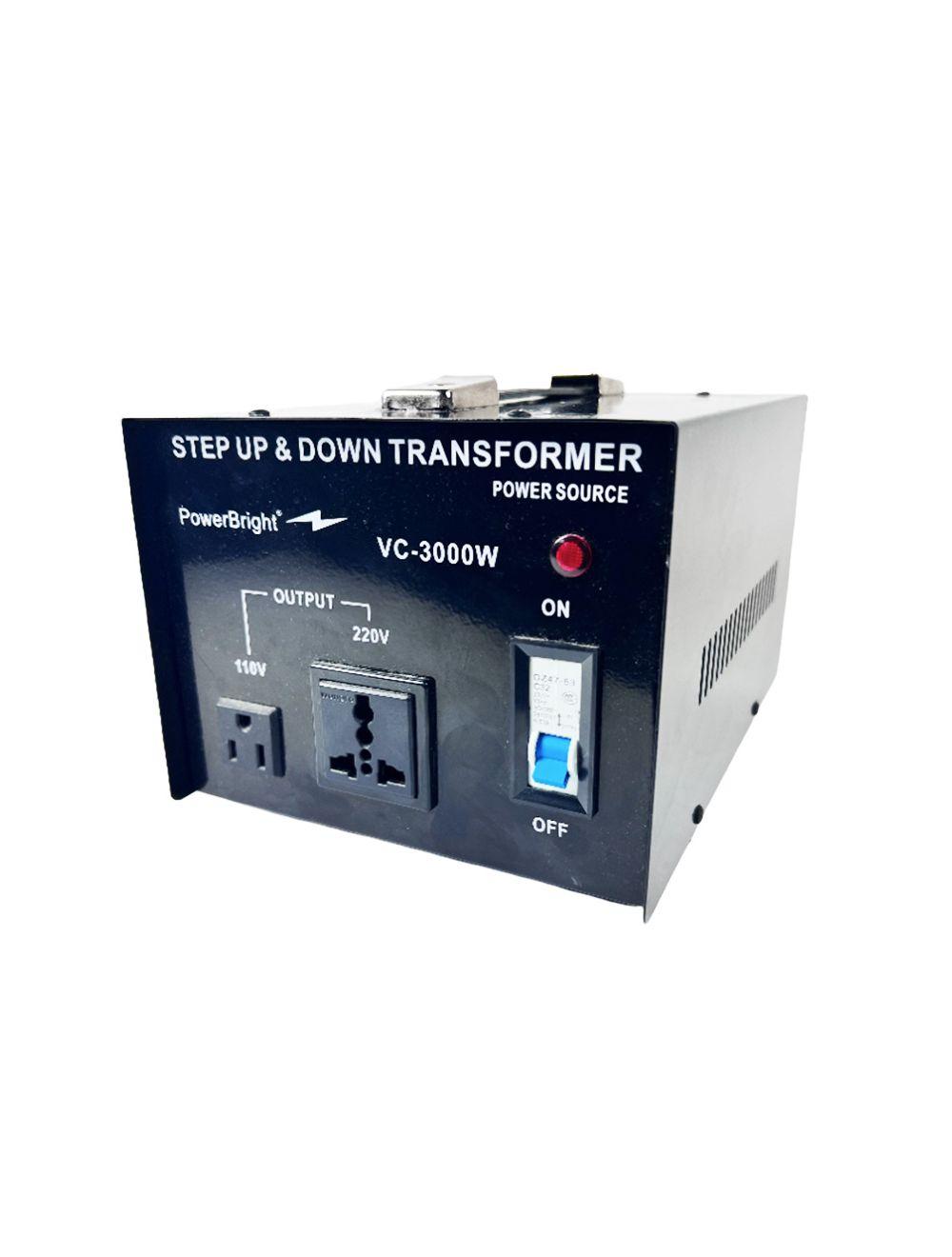 PowerBright Step Up &amp; Down Transformer Power Source VC-3000W 110V 220V Sol International Medical