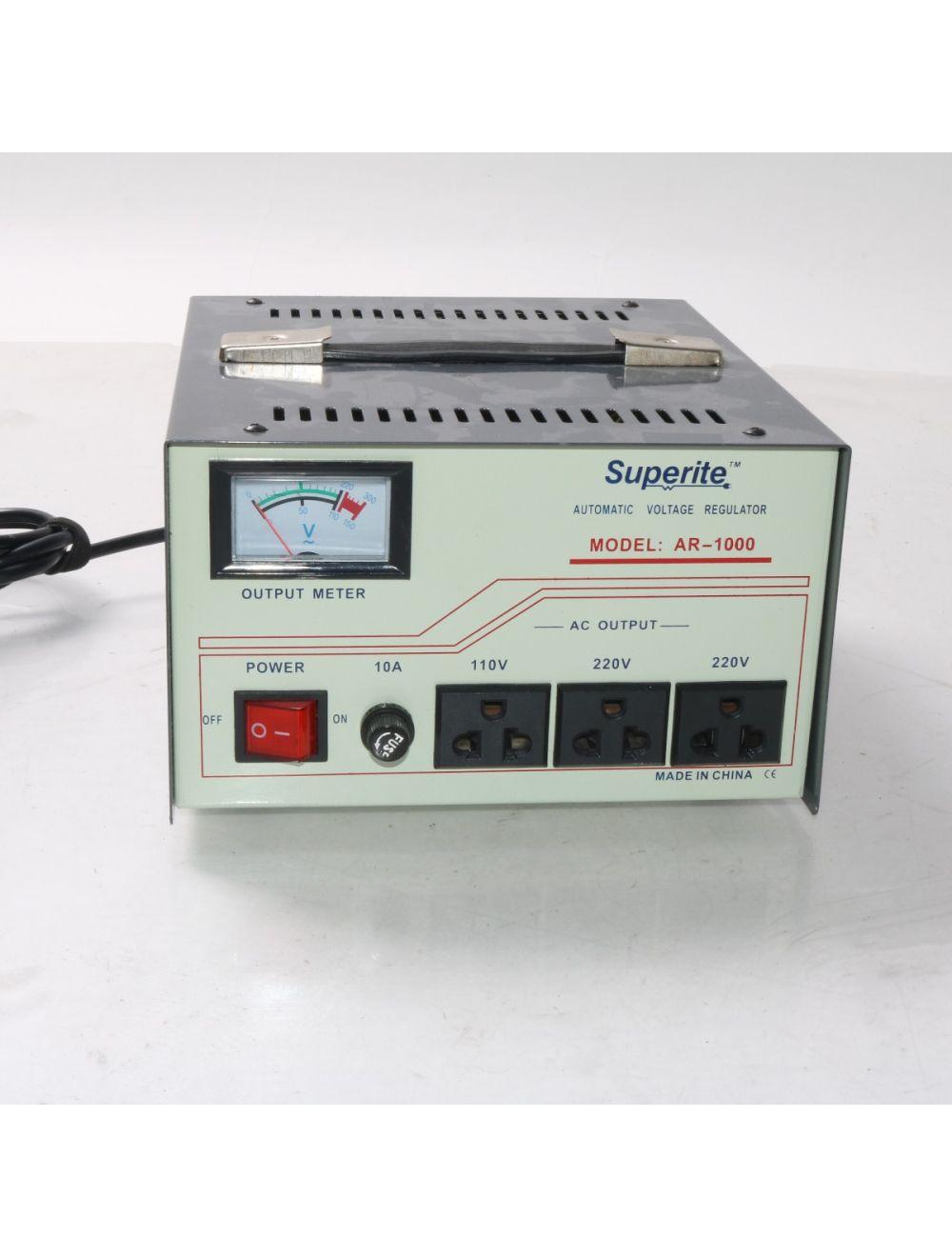 Superite AR-1000 AC Power Converter 110V/220V Automatic Voltage Regulator Sol International Medical