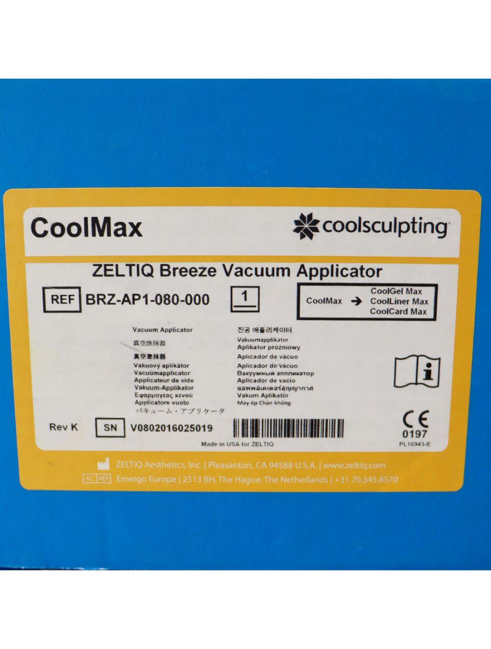 Zeltiq Breeze 真空 CoolMax 冷凍塑形塗抹器 BRZ-AP1-080-000