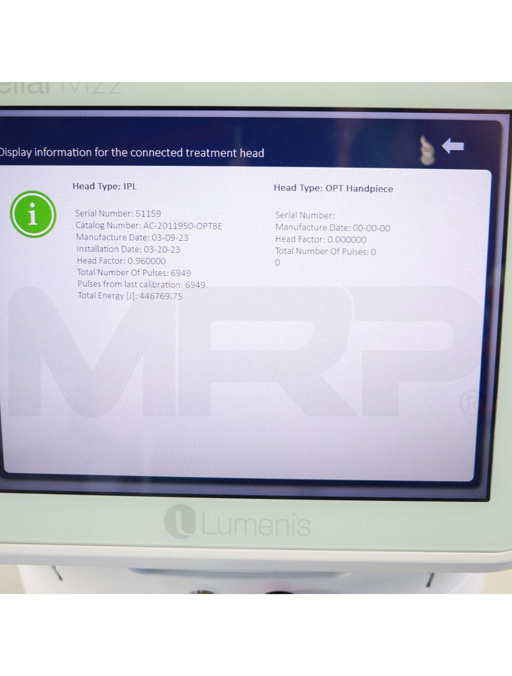 2023 Lumenis OptiLight Non-Invasive Pulse Technology Dry Eye Relief System Lumenis
