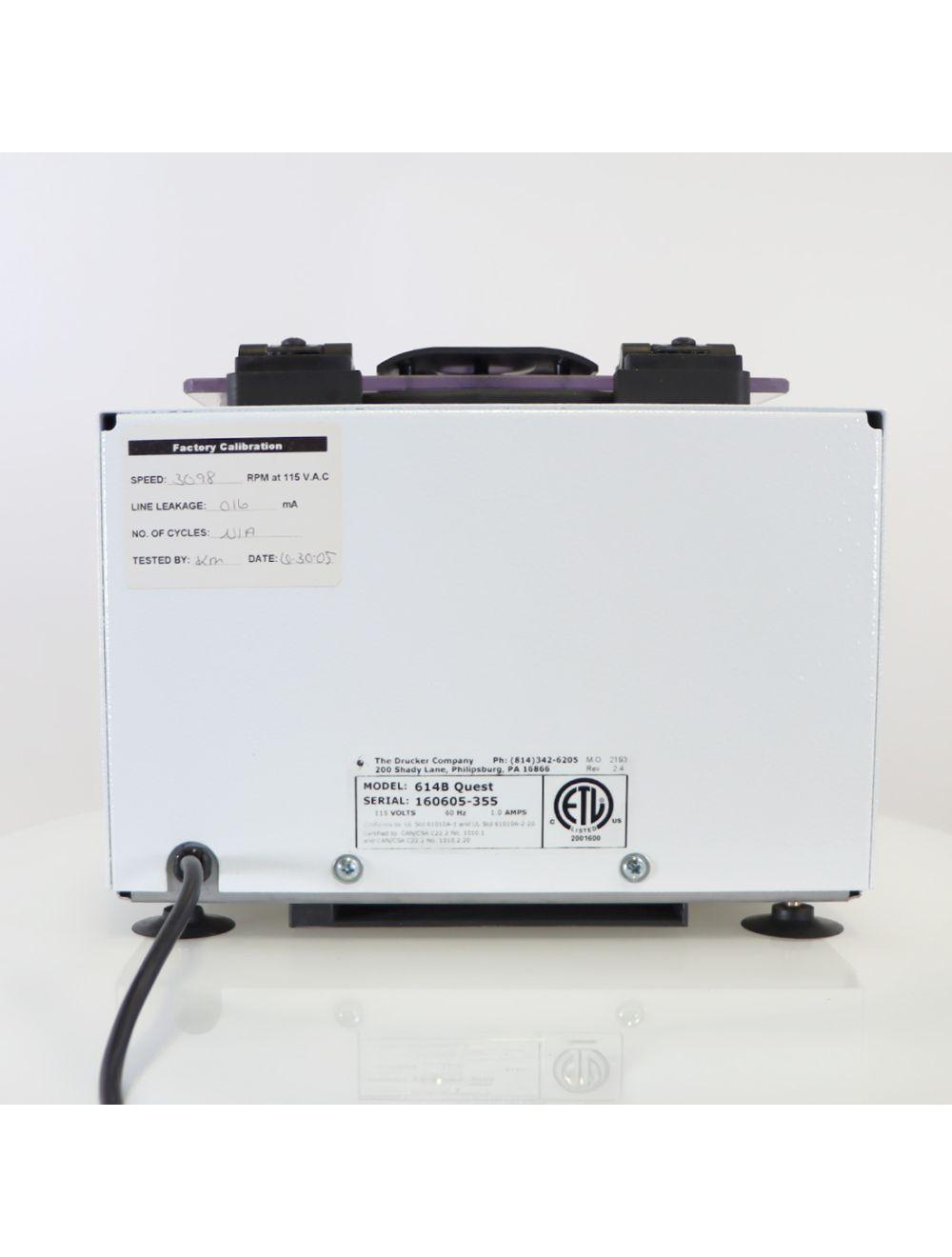 2016 Drucker Diagnostics Quest 614B Laboratory Centrifuge Single Speed 3000-RPM