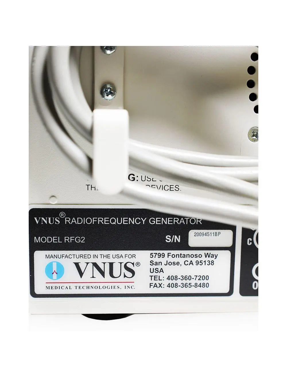 VNUS Medtronic RFG2 Covidien Vessel Tissue Coagulation Radio Frequency Generator Sol International Medical