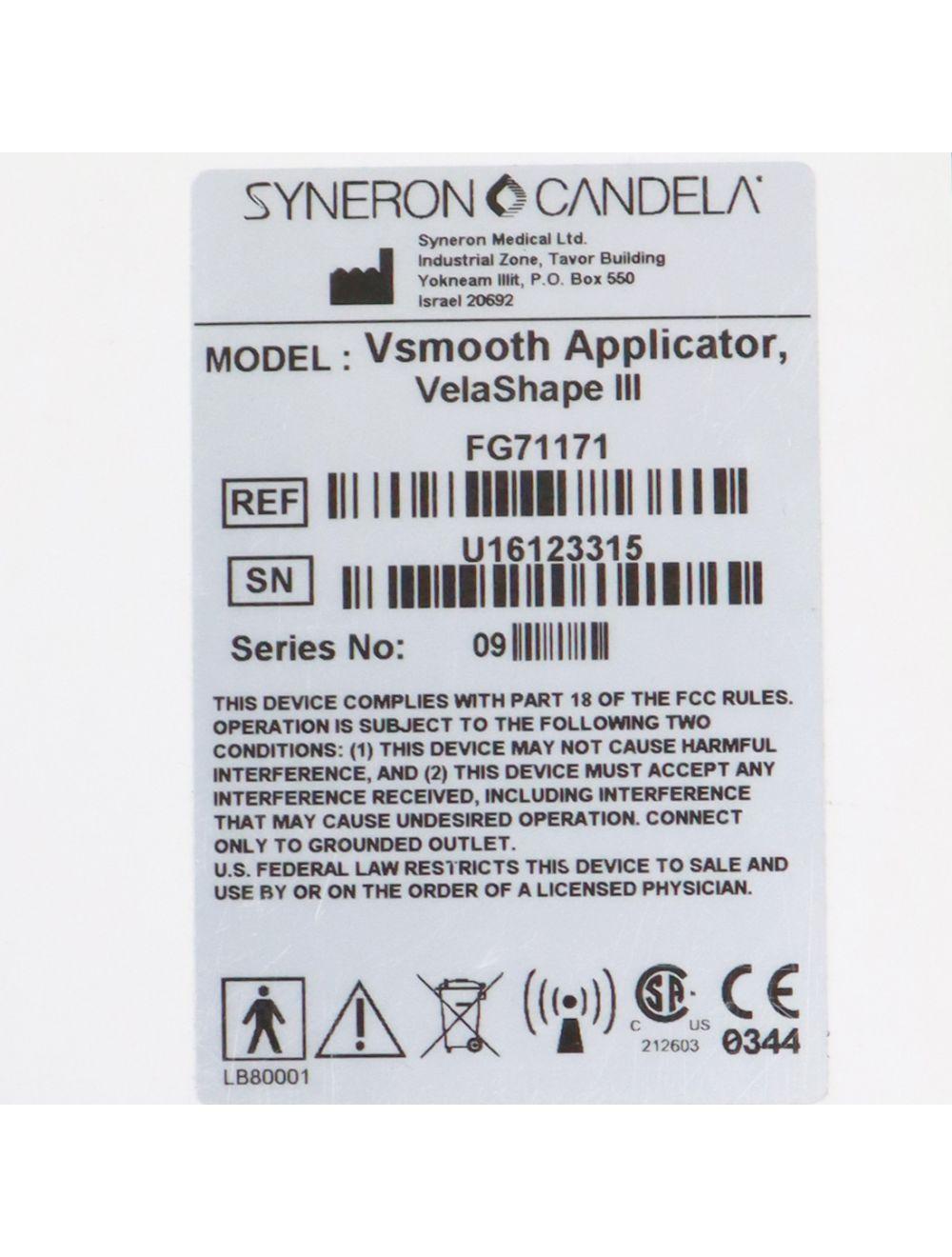 Syneron Candela VelaShape III VSmooth 塗抹器手把 FG71171 VS3