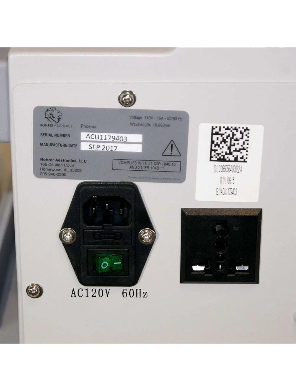 2017 Rohrer Aesthetics The Phoenix CO2 Laser System Skin Hand Rejuvenation Cut