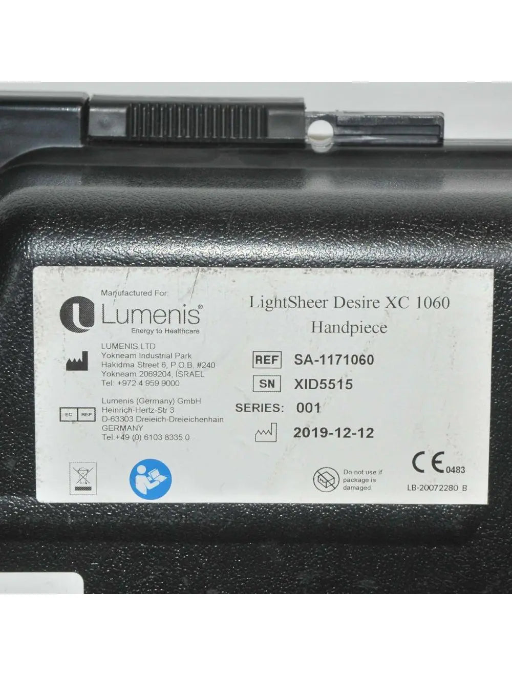 2019 Lumenis LightSheer Desire XC Diode Laser Hair Removal Chill Tip Handpiece