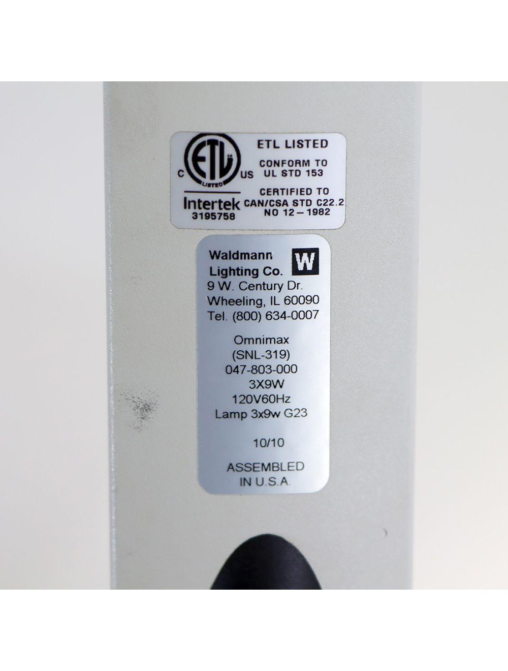 Waldmann Lighting Omnimax Rolling Magnifier Light Articulating Lamp SNL-319 3x9W