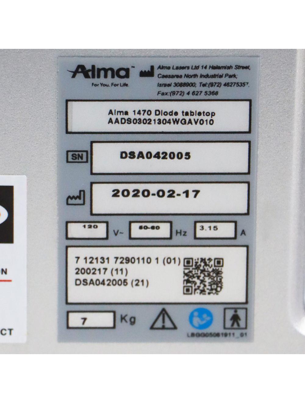 2020 Alma 1470 BeautiFill Tabletop Laser Fat Transfer Grafting Tightening