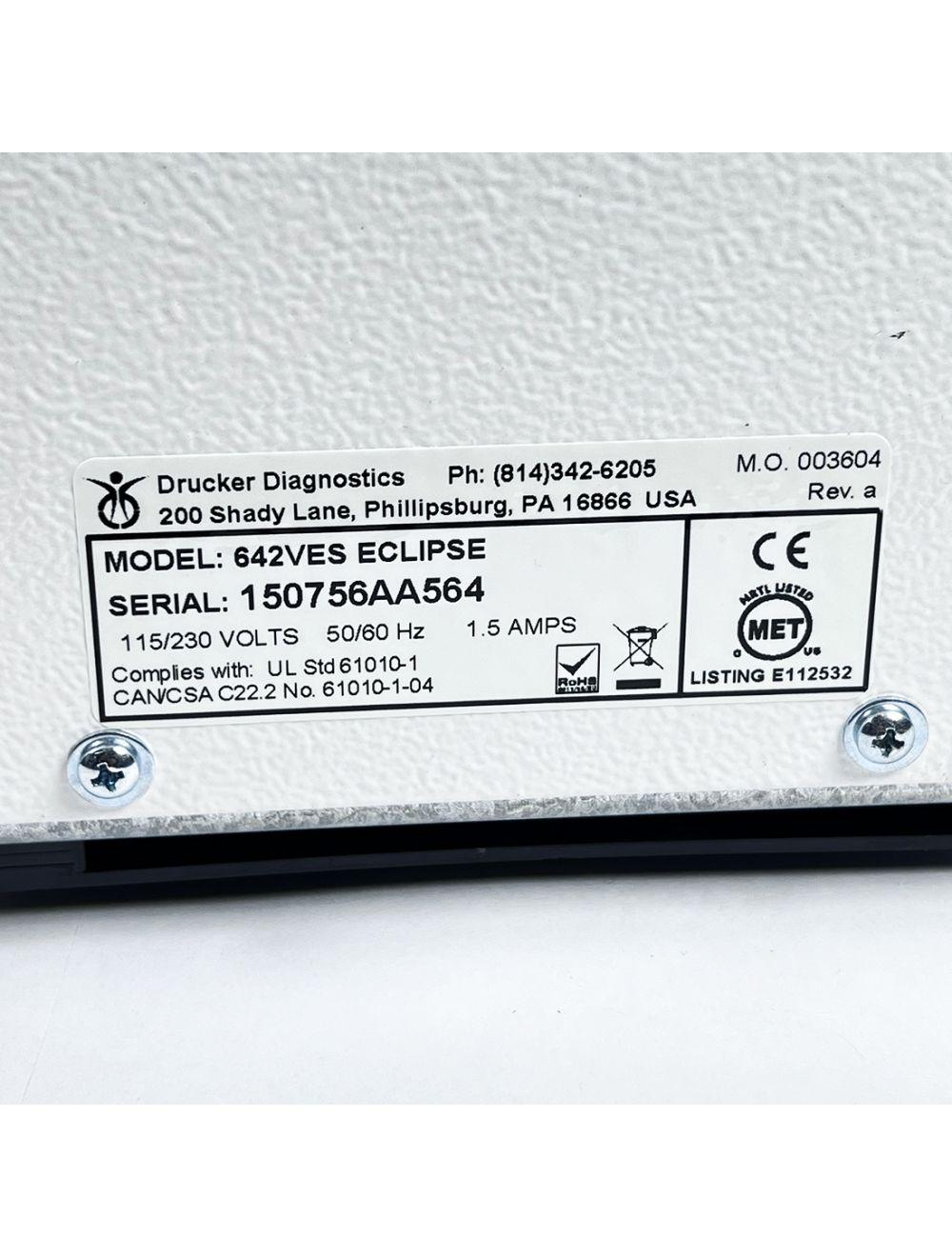 2015 Drucker Diagnostics Eclipse 642VES Centrifuge Aesthetics 3500 RPM 6x40g PRP