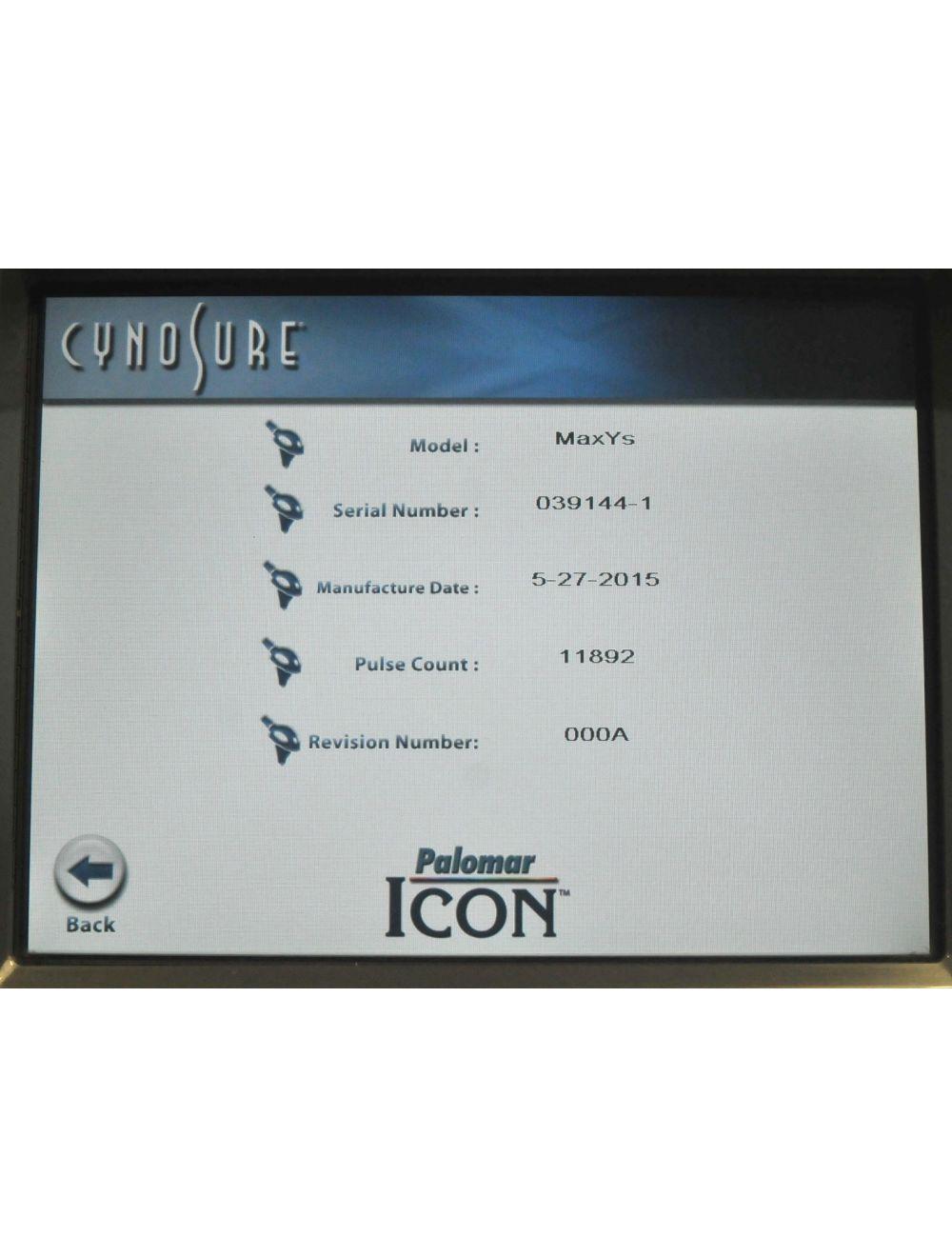 2015 Palomar ICON Laser MaxYs Handpiece Hair Removal Max Ys Spot Hand Piece HR