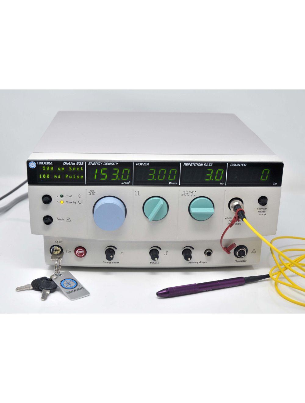 Iridex Iriderm DioLite 532 nm Diode Vascular Pigment Lesion Laser w Handpieces Sol International Medical