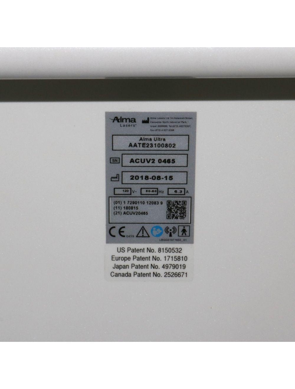 2018 Alma Vshape ULTRA V RF Skin Tighten w/ 2 HPs UniLarge UniBody Ultra Speed Alma