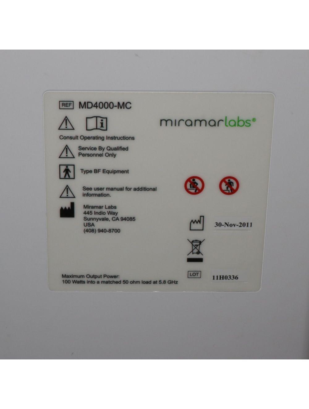 2011 MiraMar MiraDry Hyperhidrosis Mira Dry Under Arm Sweat Microwave MD4000-MC Sol International Medical