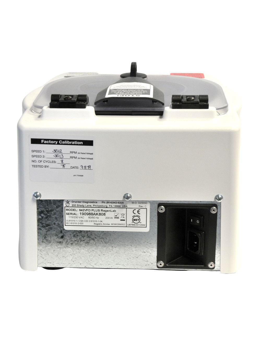 Drucker Diagnostics 642VFD Plus RegenLab PRP Centrifuge 642 VFD Regen Lab + Sol International Medical