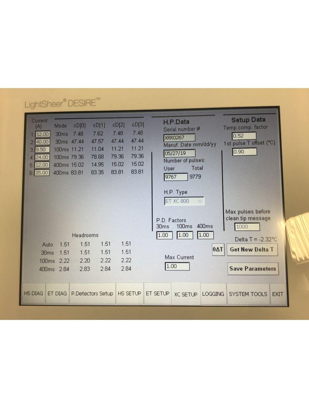 2019 Lumenis LightSheer XC 805 Light Sheer Laser DESIRE Handpiece 10K SHOTS HASP Lumenis