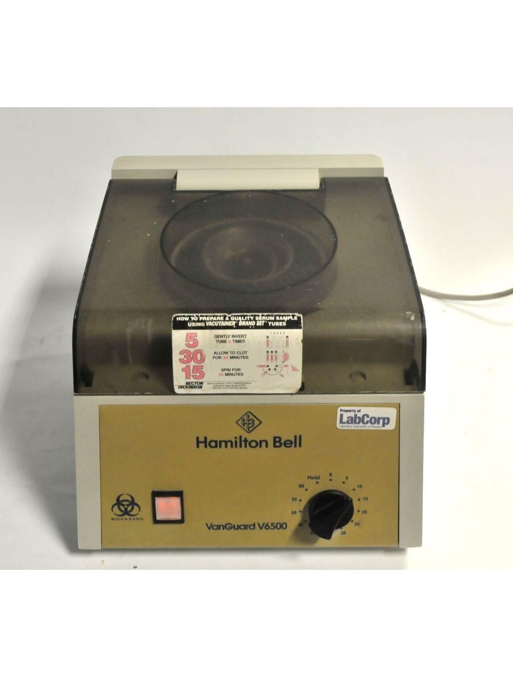 Hamilton Bell Van Guard V6500 Centrifuge Model 6000 6 Slot Rotor Van Guard Timer