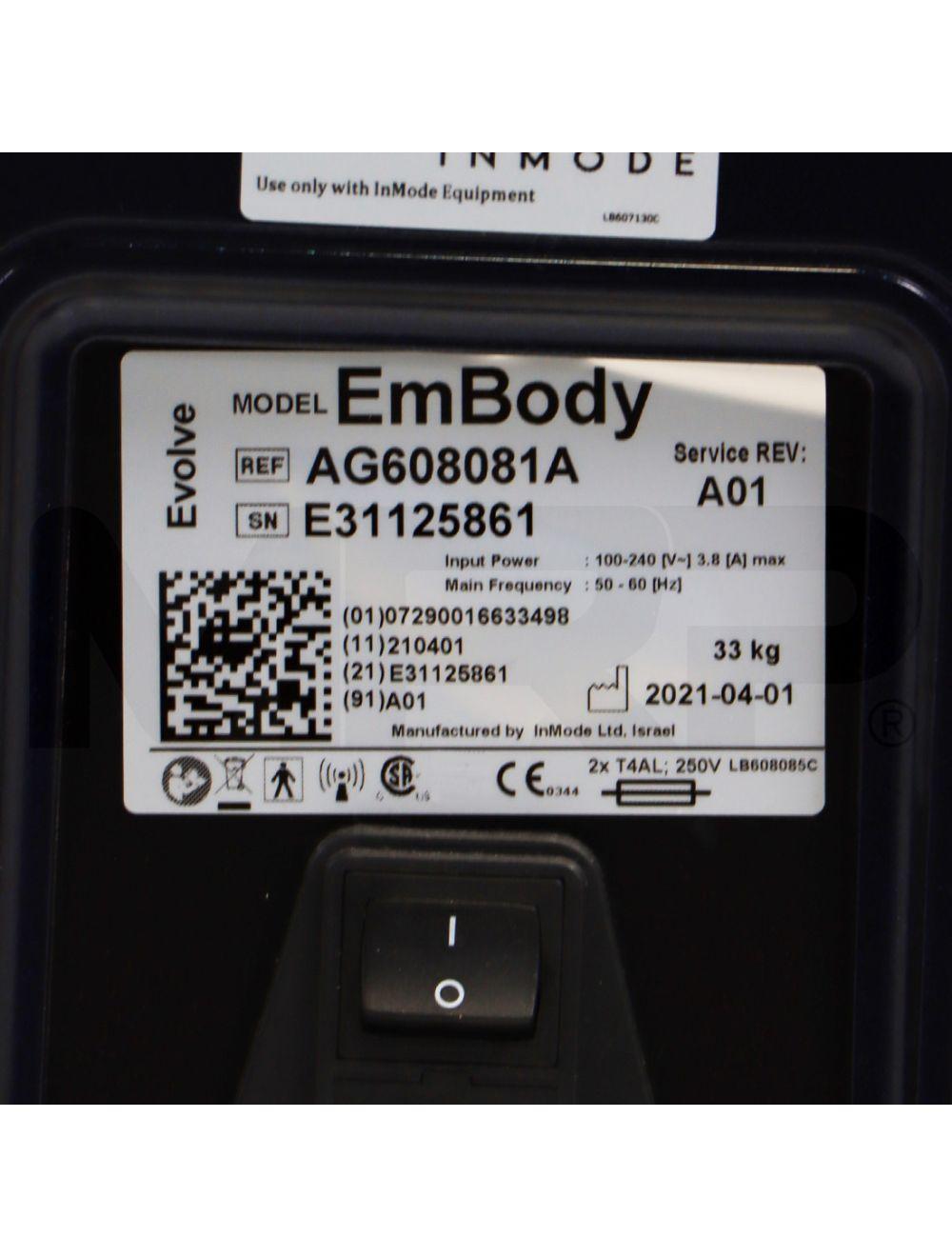 2021 InMode Evolve X Transform Body Transformation System AG608081A InMode