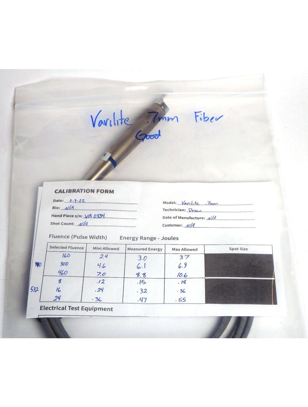 Iridex Varilite 532 940 Laser 0.7 mm Spot Fiber HandPiece Veins Lentigines Sol International Medical