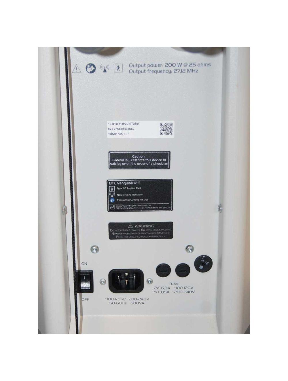 BTL Vanquish ME RF Circumference Reduction Fat Removal Body Contour System 2017 BTL