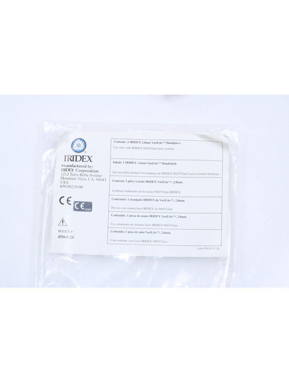 Iridex Varilite 940 532 nm Laser 2.8 mm Spot Fiber Handpiece 438 45001 45061-28 Sol International Medical
