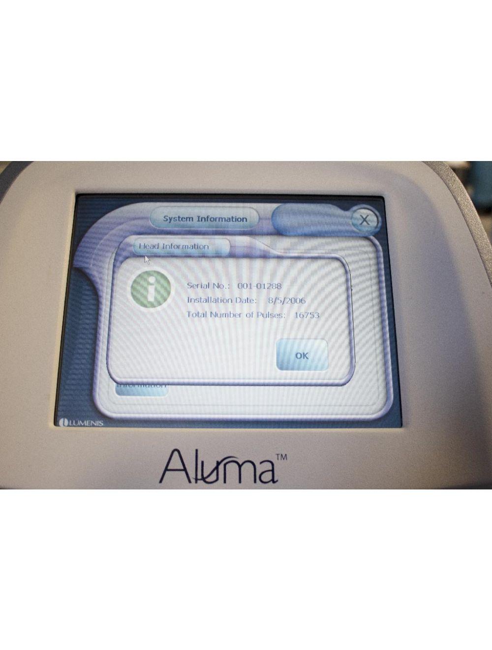 2006 Lumenis Aluma RF Suction Skin Wrinkle Tightening GA-0012100 17K Pulses Lumenis