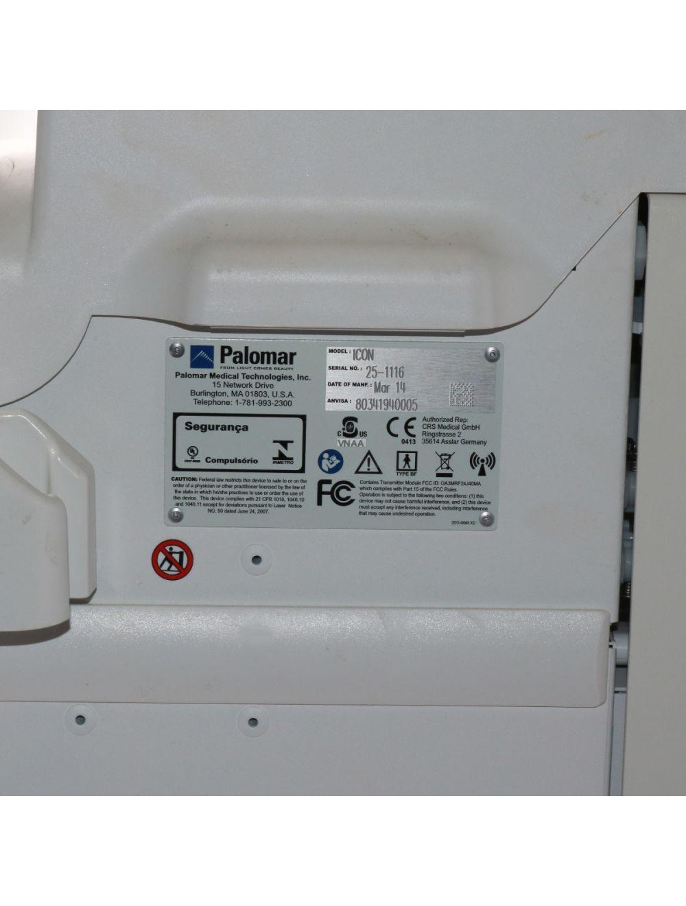 2014 Palomar Cynosure Icon Laser IPL 1 HP Max G Pigmented Lesions MaxG 50K Pulse Palomar