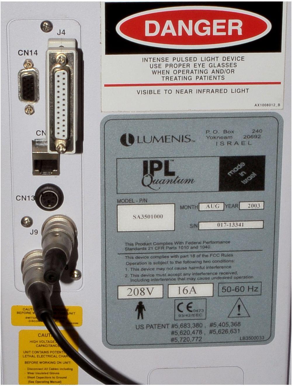 Lumenis Laser IPL Quantum Skin Rejuvenation SR w/ 1 Handpiece SR 560 Lumenis
