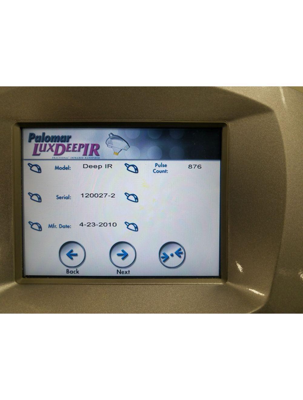 PALOMAR LuxDeepIR LASER Handpiece Lux Deep IR 2010 Fractional Infrared LOW SHOTS Palomar