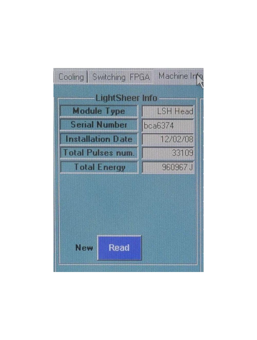 Lumenis LIGHTSHEER Treatment Head Laser Handpiece Light Sheer HP 50-04925 Lumenis