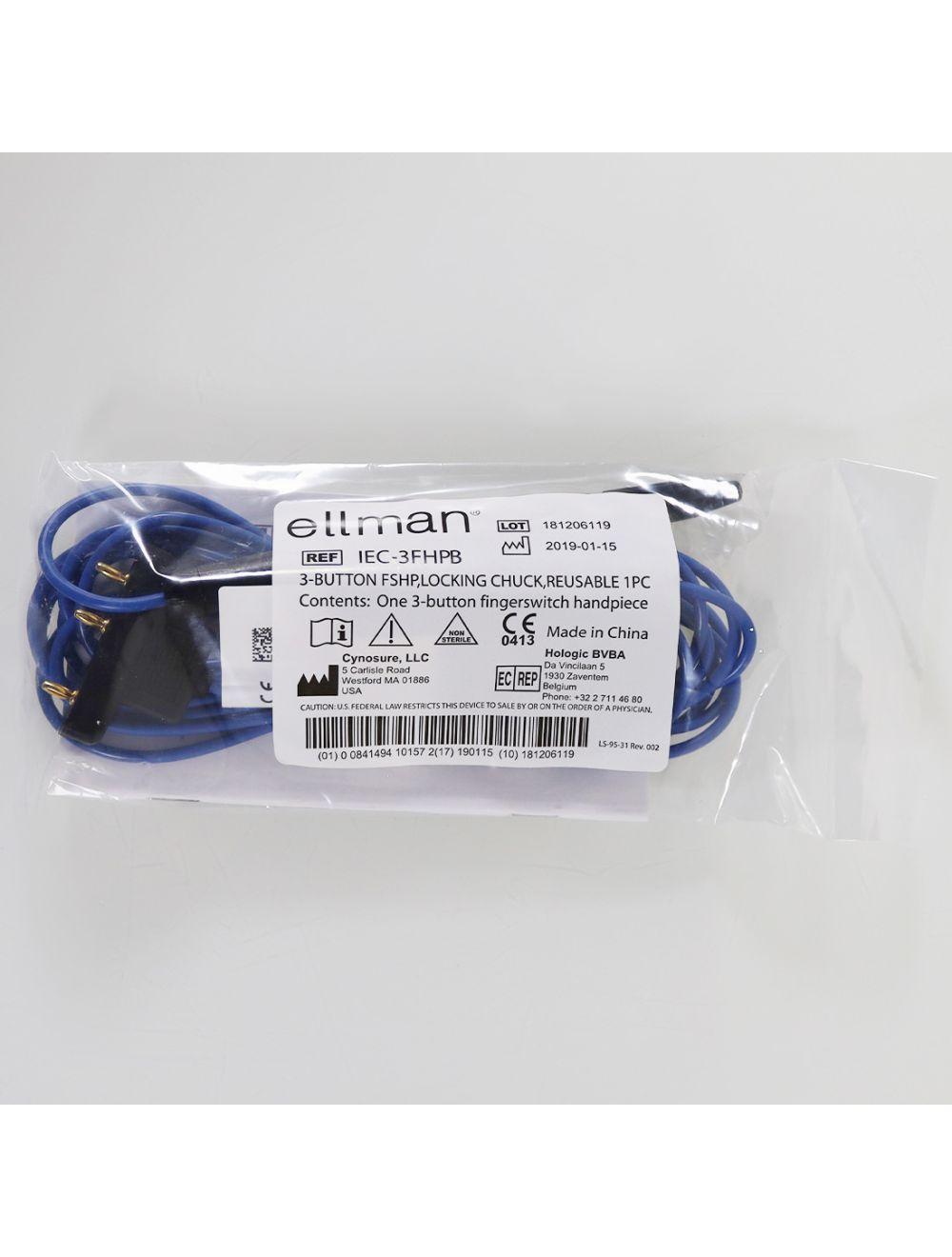 Ellman Pelleve Cynosure IEC 3-Button Fingerswitch Handpiece Reusable IEC-3FHPB Cynosure