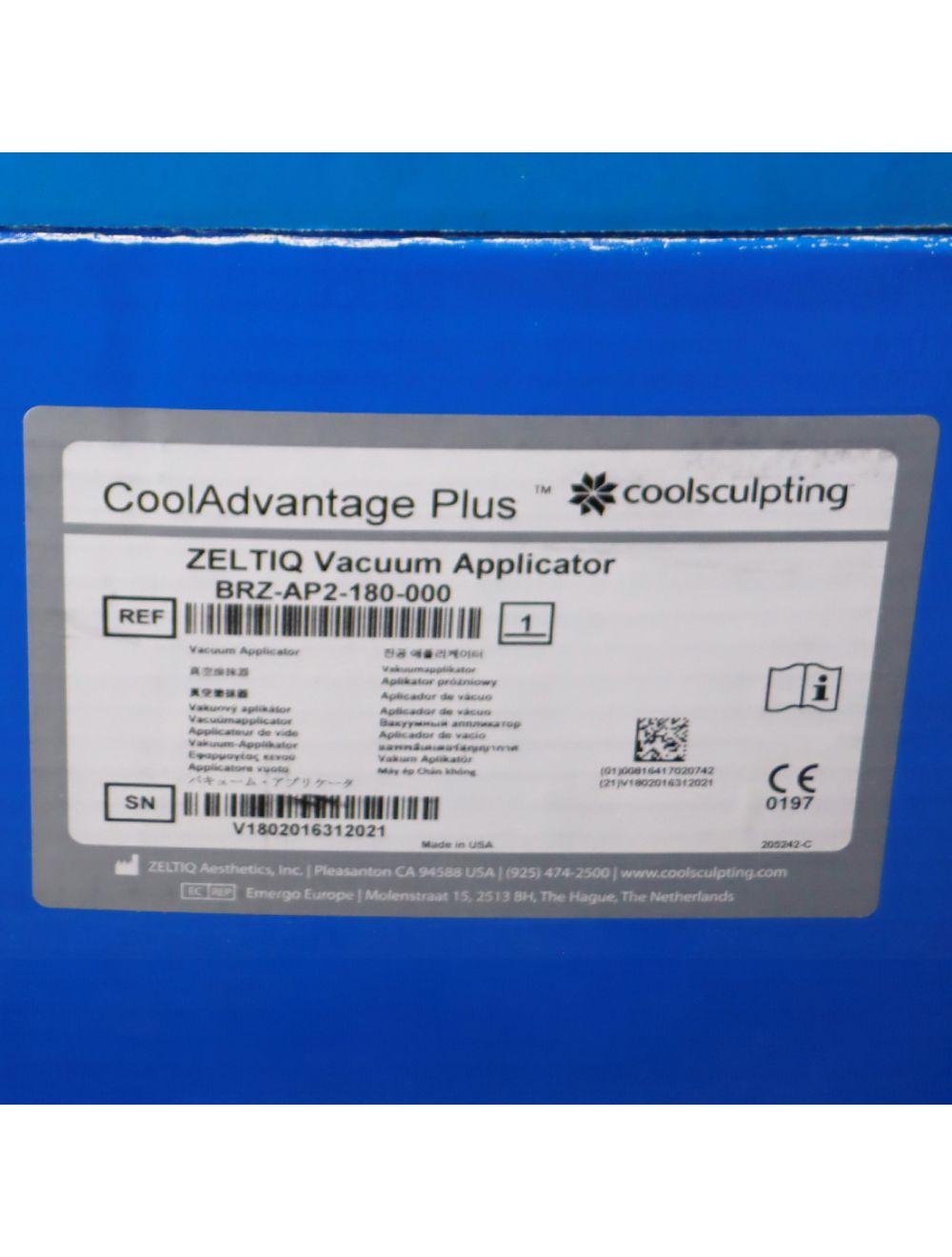 Zeltiq CoolAdvantage CoolSculpting Plus Vacuum Applicator BRZ-AP2-180-000 Zeltiq