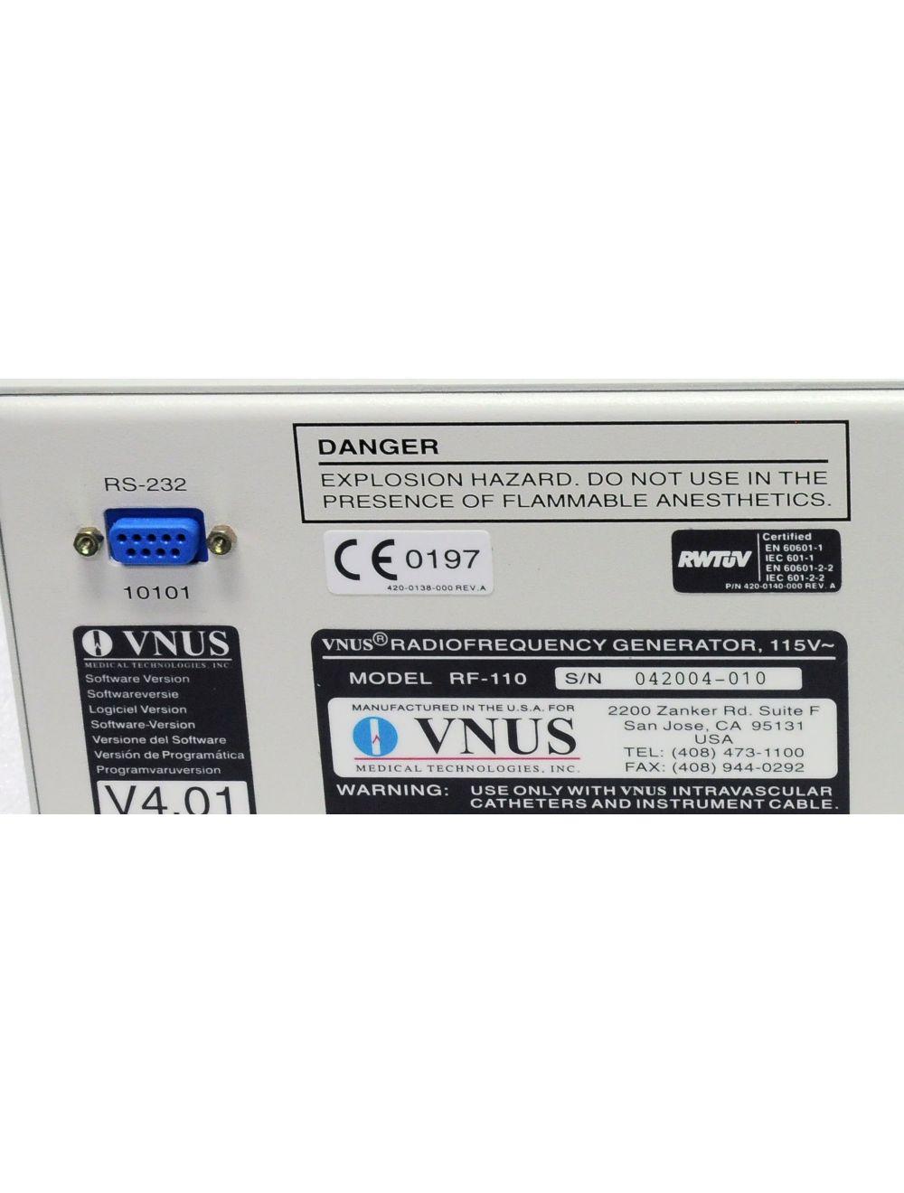 VNUS RadioFrequency Generator RF-110 Medical Technologies Radio Frequency RF Sol International Medical