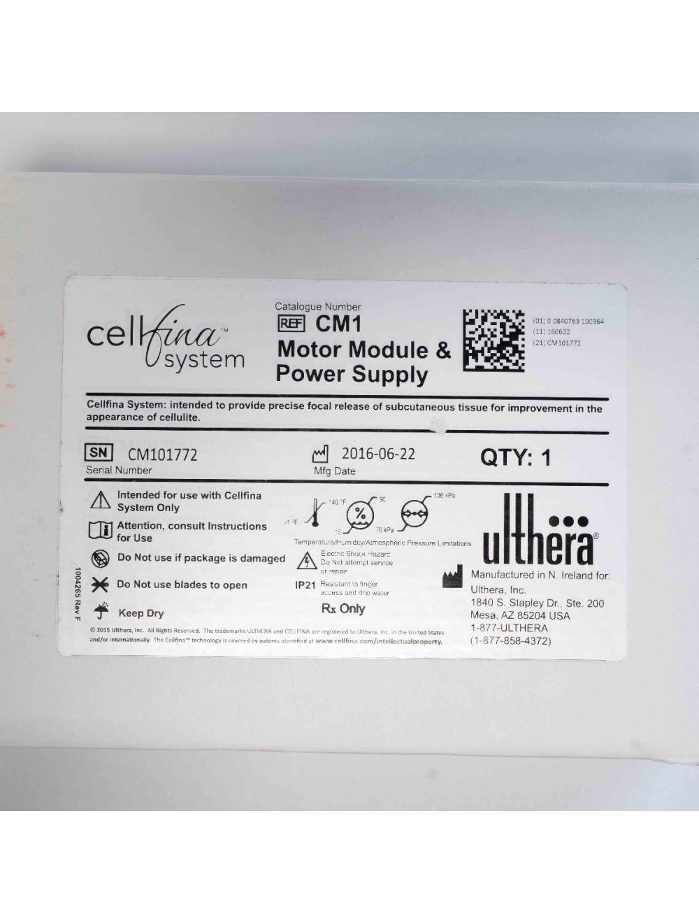 Ultherapy Ulthera CellFina System CM1 Motor Module &amp; Power Supply - CM101772 Sol International Medical